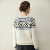 Norvale Alpine cashmere Jacquard-pullover