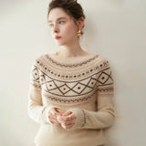 Norvale Alpine cashmere Jacquard-pullover
