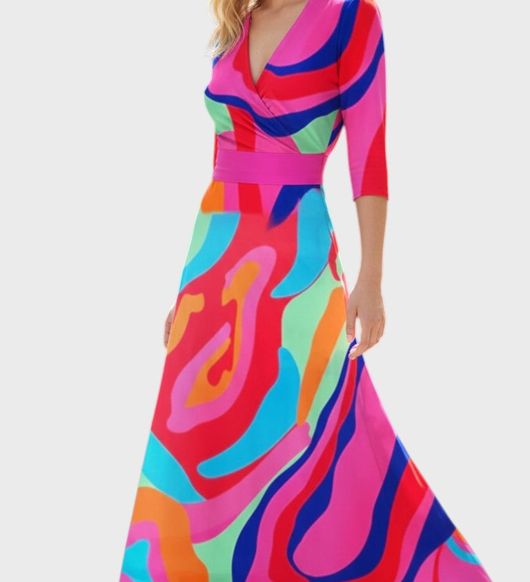 Alma - Tyylikäs naisten mekko, jossa on hihadesign